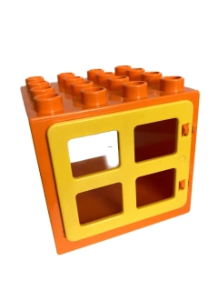 Lego Duplo okno oranžovožluté 4x4